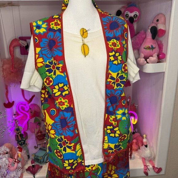Hippie Dippie Costume Shirt Vest Pants - Picture 2 of 3